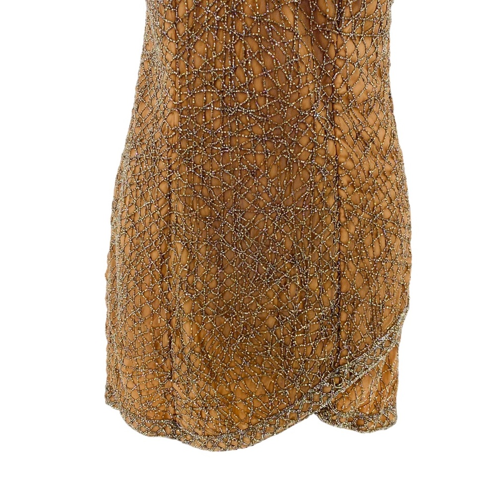 NBD Beige Sequin Mini Dress - Picture 6 of 10